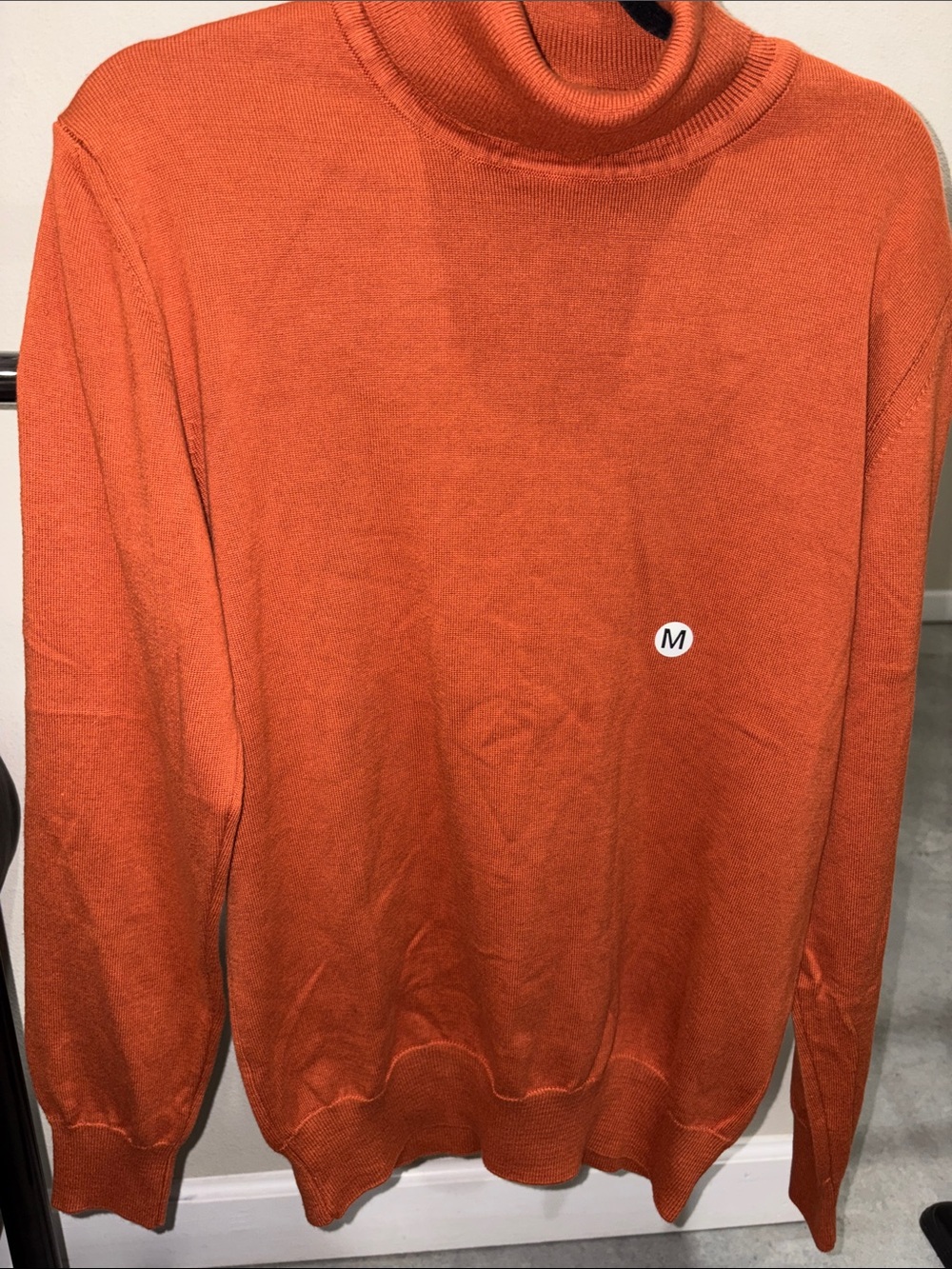 Dolce Vita Men's Rust Orange Turtleneck Sweater